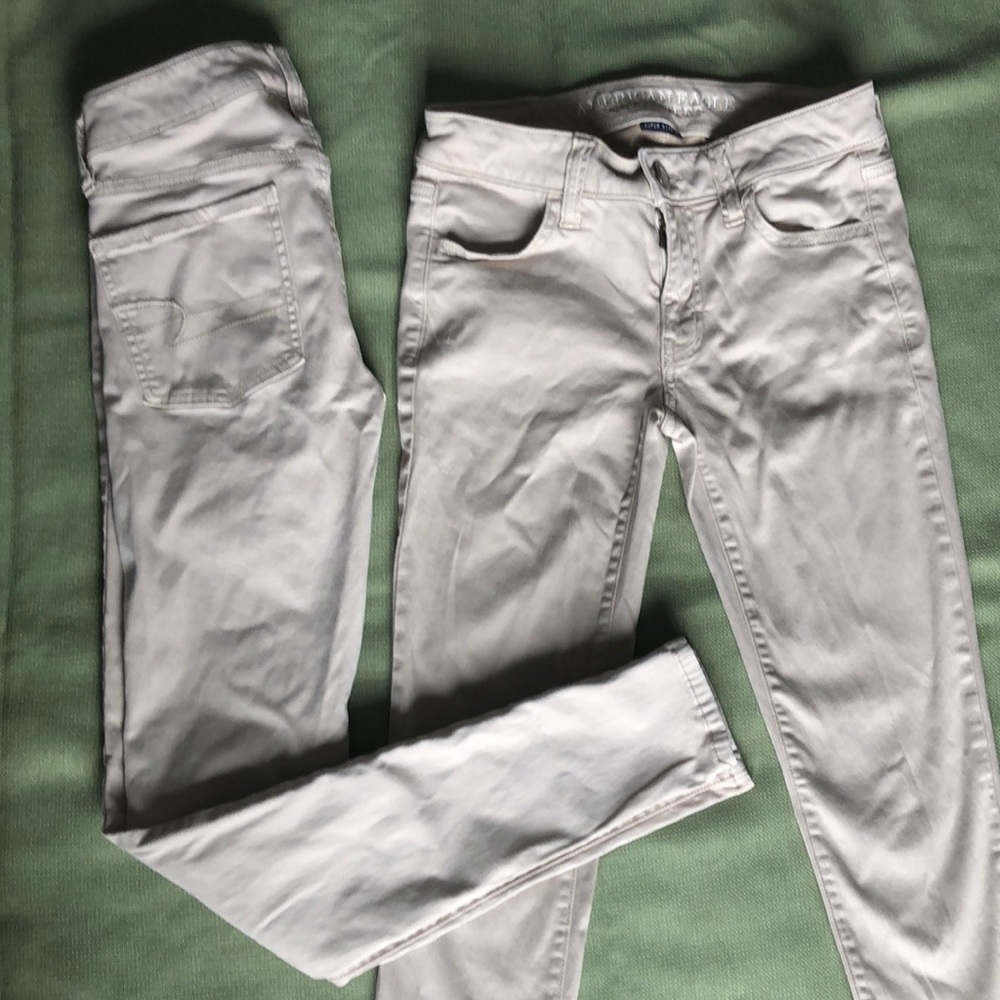 TWO pair AEO Sateen pants